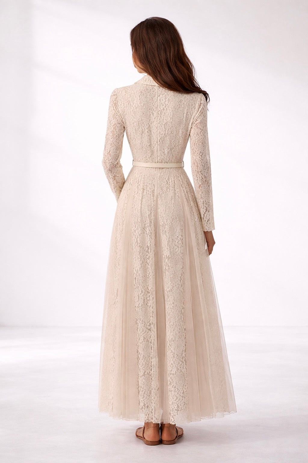 Roman Robi Robe longue en dentelle – Belair